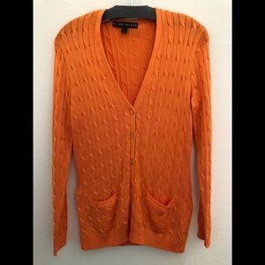Beautiful Orange Knitted Cardigan